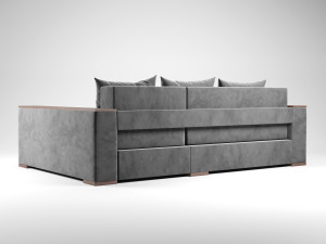 corner sofa gray textile verona 3D Modell