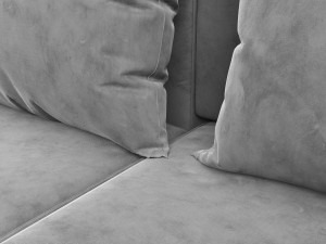 corner sofa gray textile verona 3D Modell