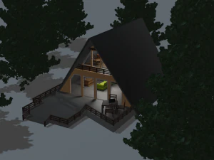 जंगल में घर 3D मॉडल