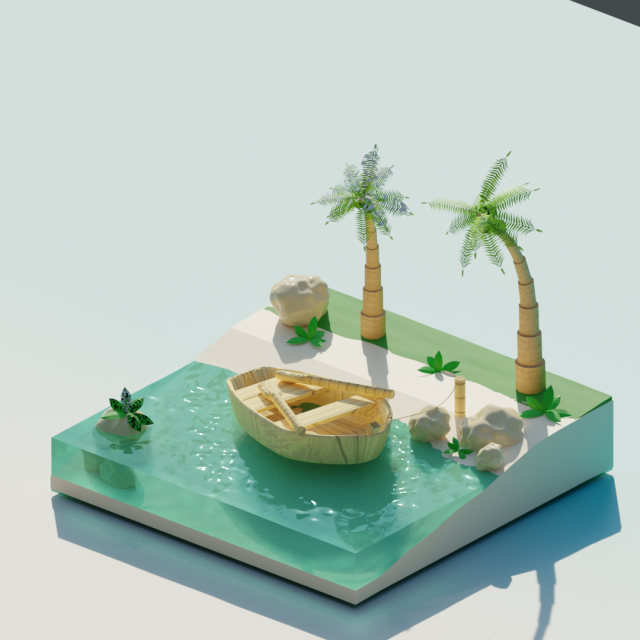 tropical scene Model 3D .c4d .max .obj .3ds .fbx .stl .blend 