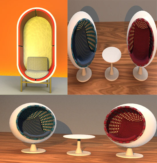 table and chair 3D Model .c4d .max .obj .3ds .fbx .stl .blend 