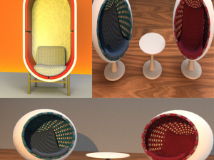 table and chair 3D 모델