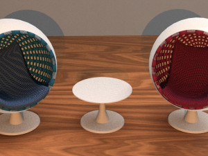 table and chair 3D Модель