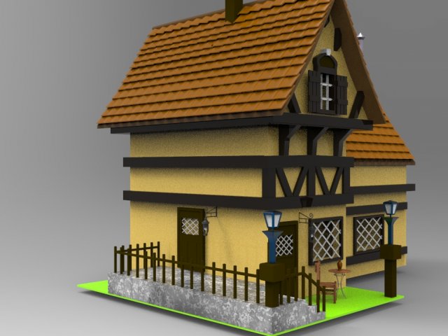 carton house 3D 모델 .c4d .max .obj .3ds .fbx .stl .blend 
