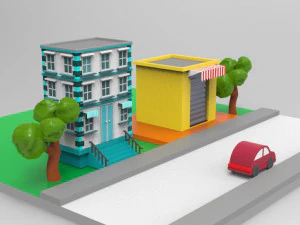 low poly 3d environment 3D Model