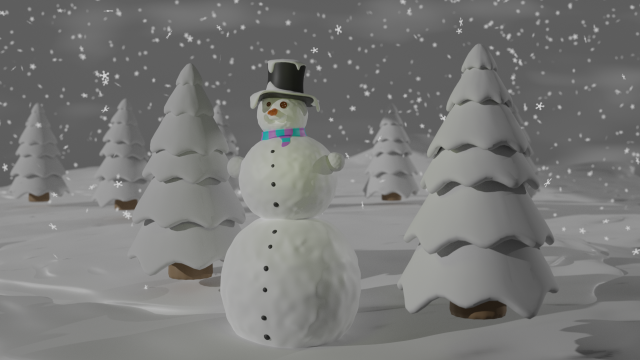 new year scene Modello 3D .c4d .max .obj .3ds .fbx .stl .blend 