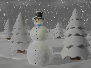 nieuwjaars tafereel 3D Model