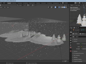 new year scene Modello 3D