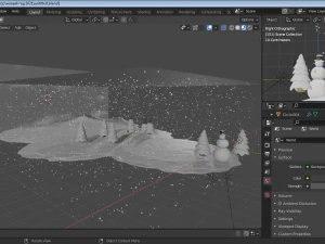 new year scene 3D Model