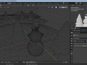 new year scene Modello 3D