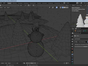 new year scene 3D Model