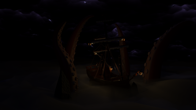 ship at sea 3D 模型 .c4d .max .obj .3ds .fbx .stl .blend
