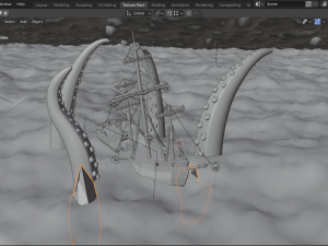 ship at sea 3D 模型