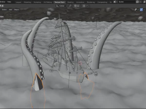 ship at sea 3D Model