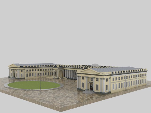 alexander palace 3D 模型 .c4d .max .obj .3ds .fbx .stl .blend 