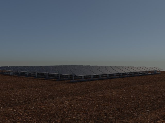 100 250 500 kilowatts solar system Model 3D .c4d .max .obj .3ds .fbx .stl .blend 