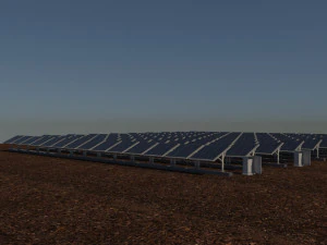 100 250 500 kilowatts solar system 3D Model