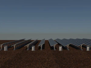 100 250 500 kilowatts solar system 3D Model