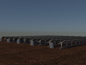100 250 500 kilowatts solar system Model 3D