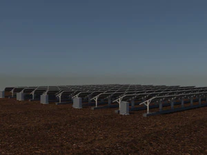 100 250 500 kilowatts solar system 3D Model