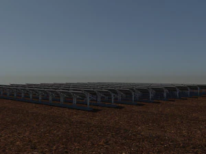 100 250 500 kilowatts solar system 3D Model