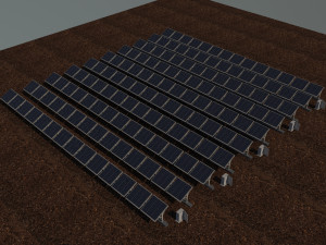 100 250 500 kilowatts solar system Model 3D