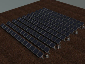 100 250 500 kilowatts solar system 3D Model