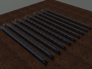 100 250 500 kilowatts solar system Model 3D