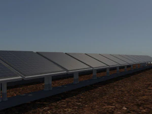 100 250 500 kilowatts solar system 3D Model