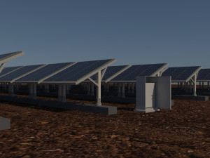 100 250 500 kilowatts solar system Model 3D