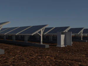 100 250 500 kilowatts solar system 3D Model