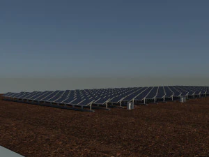 100 250 500 kilowatts solar system 3D Model