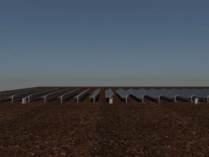 100 250 500 kilowatts solar system 3D Model