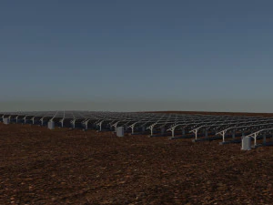 100 250 500 kilowatts solar system 3D Model