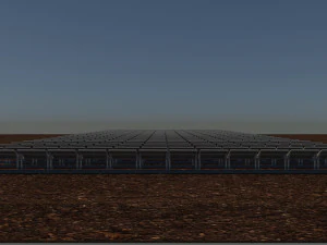 100 250 500 kilowatts solar system 3D Model