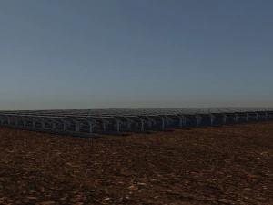 100 250 500 kilowatts solar system 3D Model