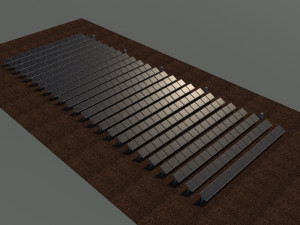 100 250 500 kilowatts solar system Model 3D