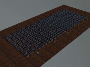 100 250 500 kilowatts solar system Model 3D