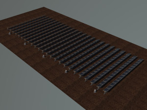 100 250 500 kilowatts solar system Model 3D