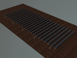 100 250 500 kilowatts solar system 3D Model