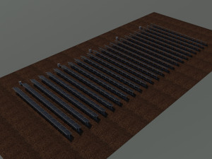 100 250 500 kilowatts solar system Model 3D