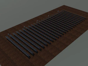 100 250 500 kilowatts solar system 3D Model