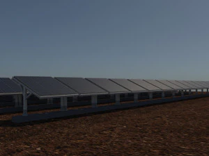 100 250 500 kilowatts solar system 3D Model