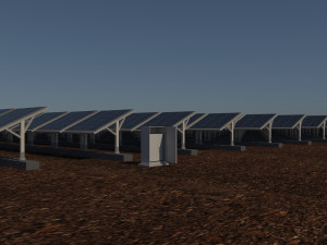 100 250 500 kilowatts solar system Model 3D
