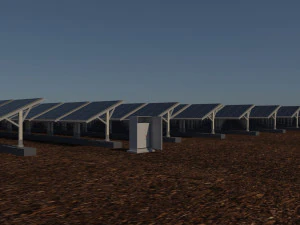 100 250 500 kilowatts solar system 3D Model