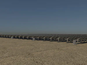 100 250 500 kilowatts solar system 3D Model