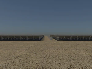 100 250 500 kilowatts solar system 3D Model