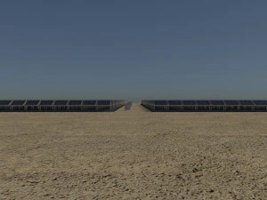 100 250 500 kilowatts solar system 3D Model