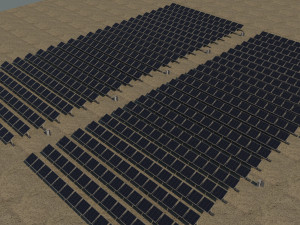 100 250 500 kilowatts solar system Model 3D