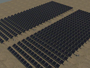 100 250 500 kilowatts solar system 3D Model